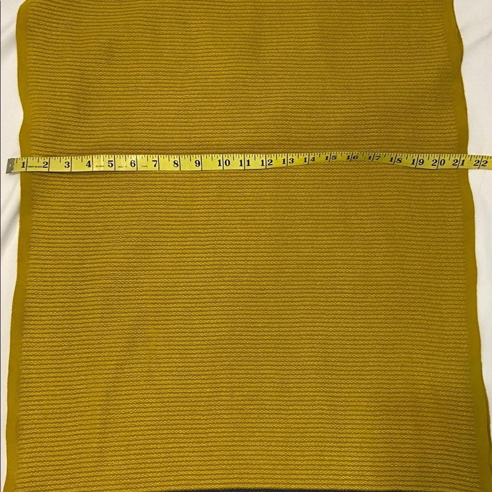 Banana Republic Mustard Yellow,Wool blend Wrap Scarf with Navy Stripes.One Size.
